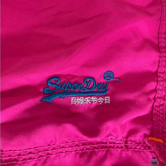 SuperDry Swim Trunks Pink Blue Bubblegum Summer Beach Fun - Picture 6 of 7